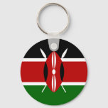 Flag of Kenya Africa Keychain