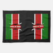 Flag of Kenya Africa Kitchen Towel (Horizontal)