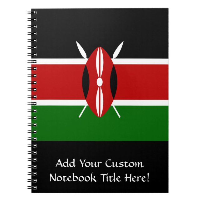 Flag of Kenya Africa Notebook (Front)