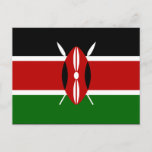 Flag of Kenya Africa Postcard