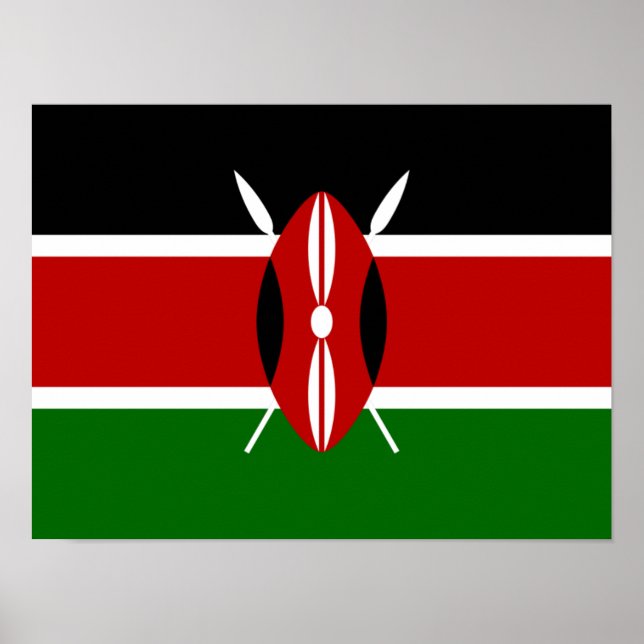 Flag of Kenya Africa Poster (Front)