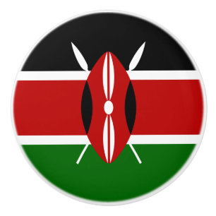 Flag of Kenya Ceramic Knob