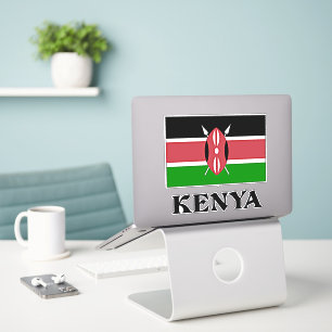 Flag of Kenya, labeled Sticker