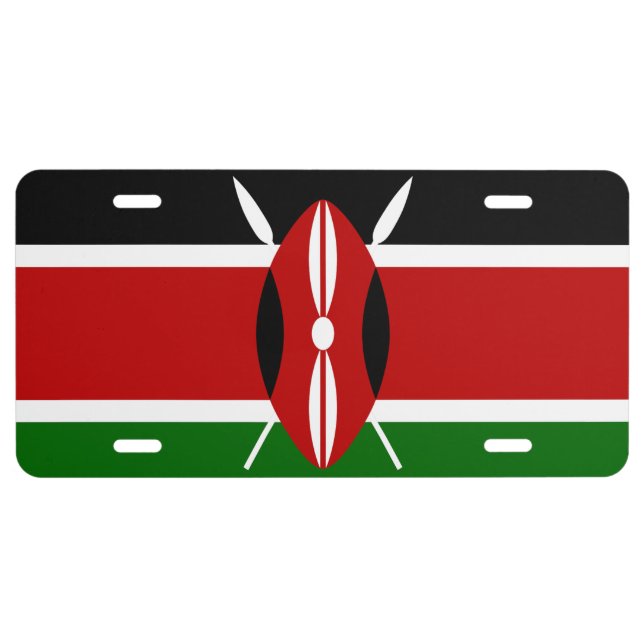 Flag of Kenya License Plate (Front)