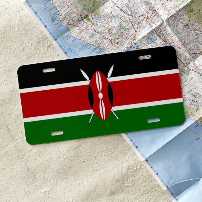 Flag of Kenya License Plate (In Situ)