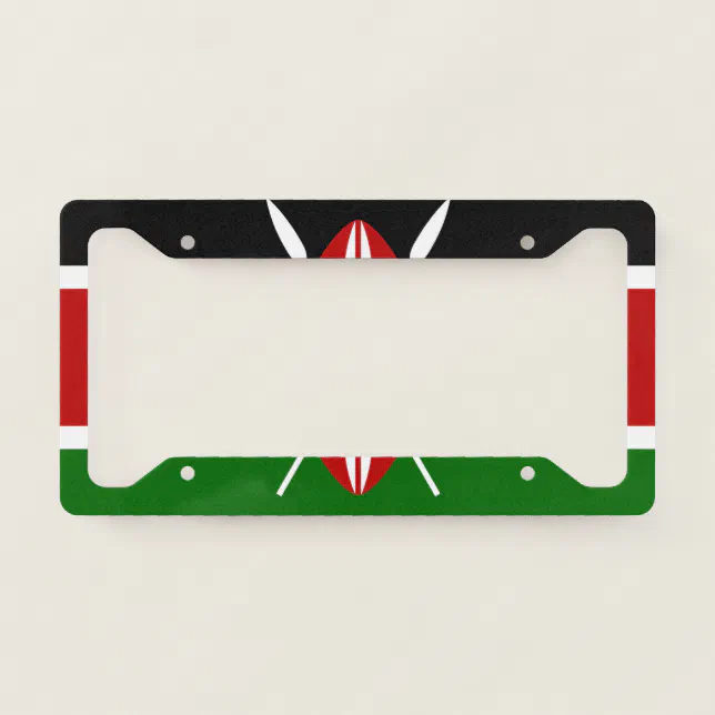 Flag of Kenya License Plate Frame Zazzle