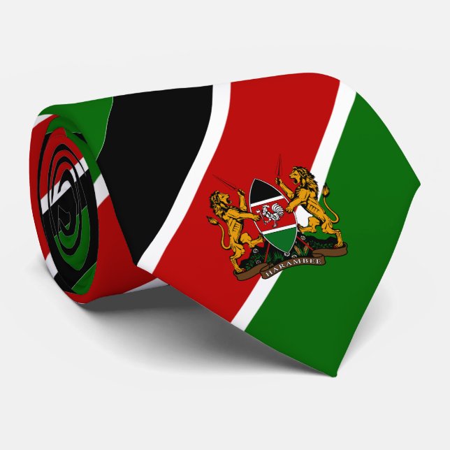 Flag of Kenya Neck Tie (Rolled)