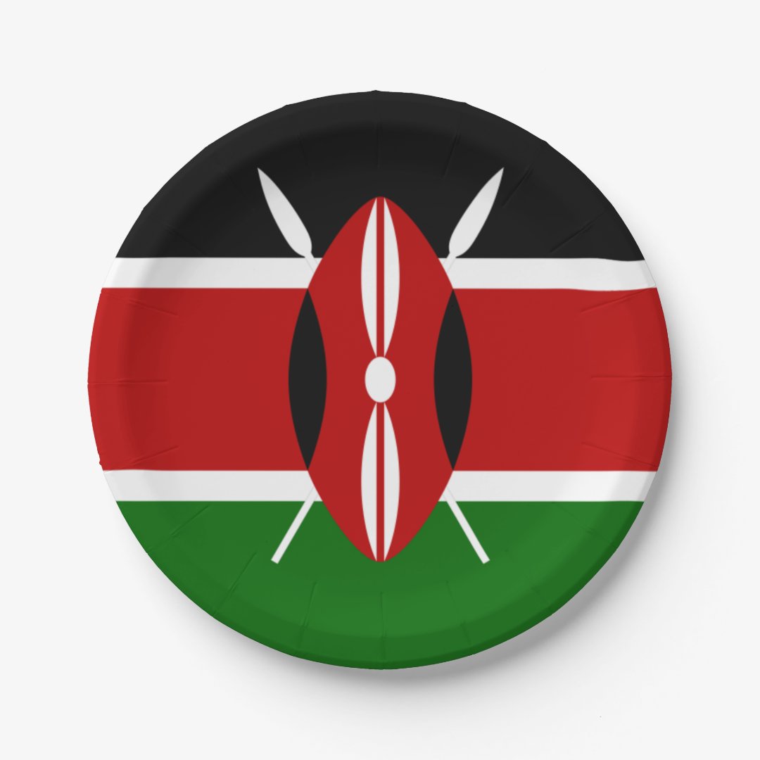 Flag of Kenya Paper Plates Zazzle