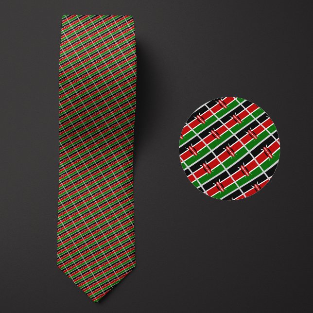 Flag of Kenya Pattern Neck Tie (Creator Uploaded)