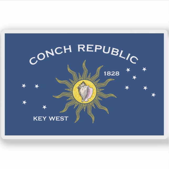 Flag of Key West, Florida Sticker (Front)