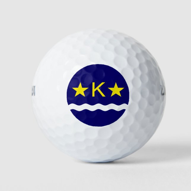 Flag of Kinshasa, Congo Golf Balls (Front)