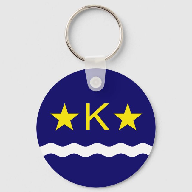 Flag of Kinshasa, Congo Keychain (Front)