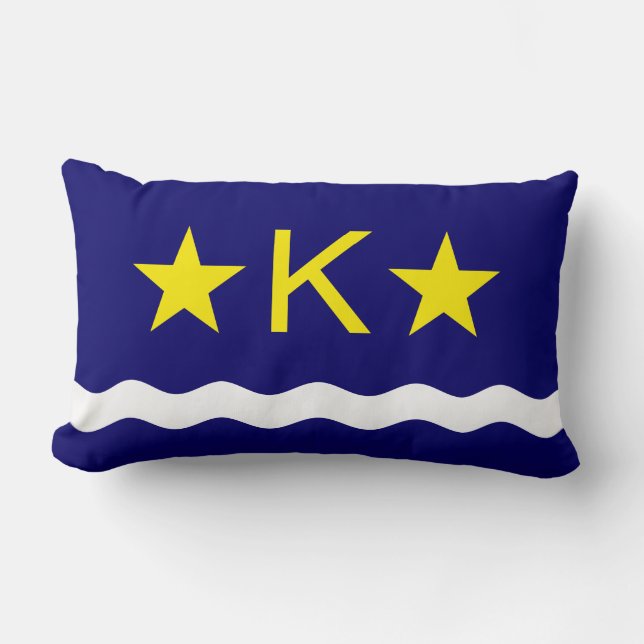 Flag of Kinshasa, Congo Lumbar Pillow (Front)