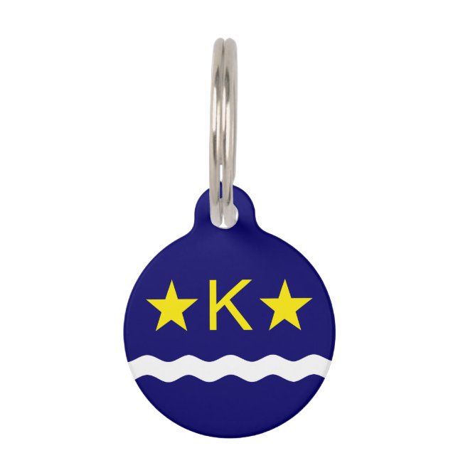 Flag of Kinshasa, Congo Pet ID Tag (Front)