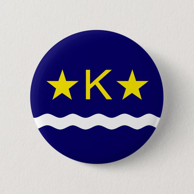 Flag of Kinshasa, Congo Pinback Button (Front)