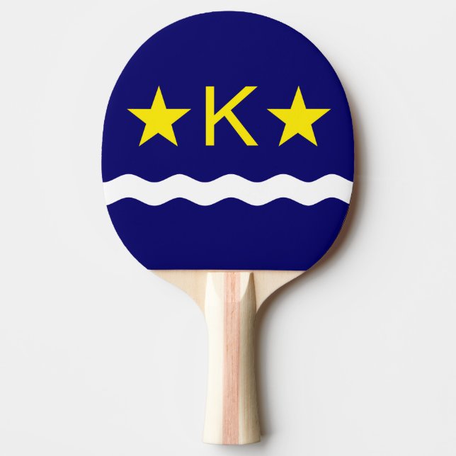 Flag of Kinshasa, Congo Ping Pong Paddle (Front)