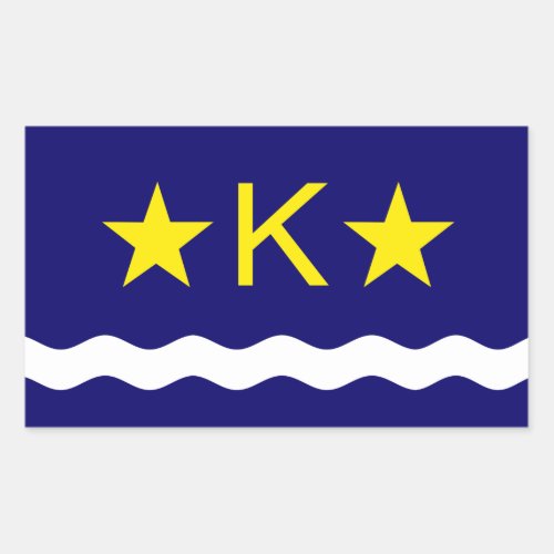 Flag of Kinshasa Congo Rectangular Sticker
