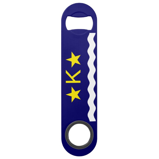 Flag of Kinshasa, Congo Speed Bottle Opener (Front)
