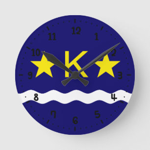 Flag of Kinshasa, Congo Square Wall Clock