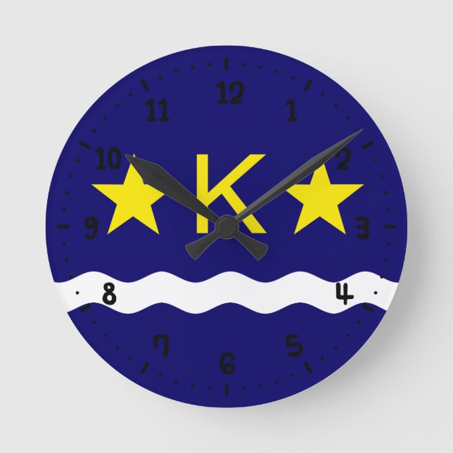 Flag of Kinshasa, Congo Square Wall Clock (Front)