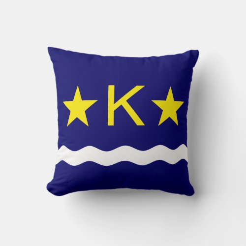 Flag of Kinshasa Congo Throw Pillow