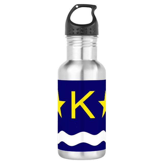 Flag of Kinshasa, Congo Water Bottle (Front)