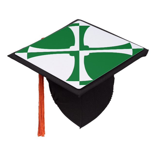 Flag of Kirkcudbrightshire Graduation Cap Topper (Angled)