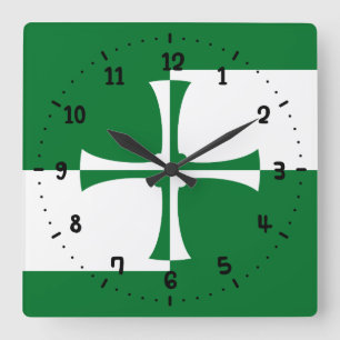 Flag of Kirkcudbrightshire Square Wall Clock