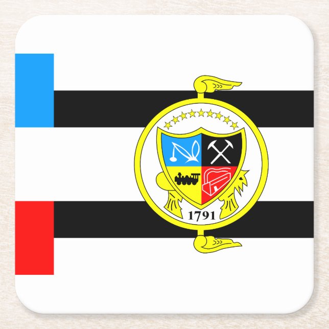 Flag of Knoxville, Tennessee Square Paper Coaster (Front)