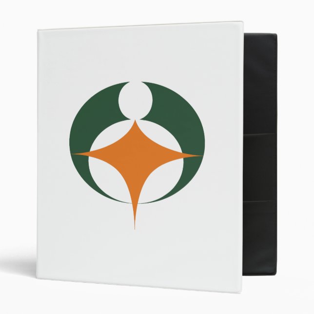 Flag of Koga, Shiga, Japan 3 Ring Binder (Front/Inside)