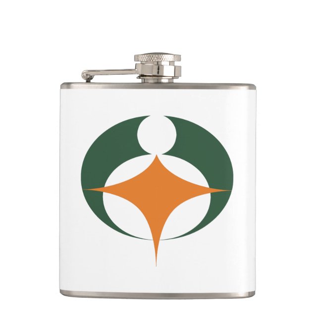 Flag of Koga, Shiga, Japan Hip Flask (Front)