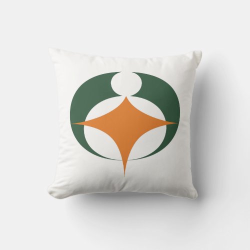 Flag of Koga Shiga Japan Throw Pillow