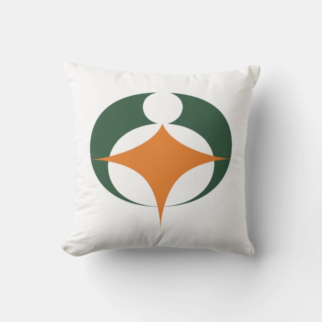 Flag of Koga, Shiga, Japan Throw Pillow (Front)