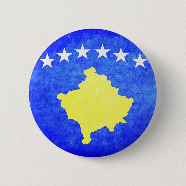 Flag of Kosovo Button (Front)
