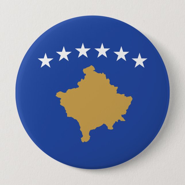 Flag of Kosovo Button (Front)