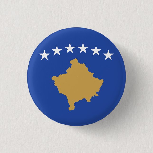 Flag of Kosovo Button (Front)