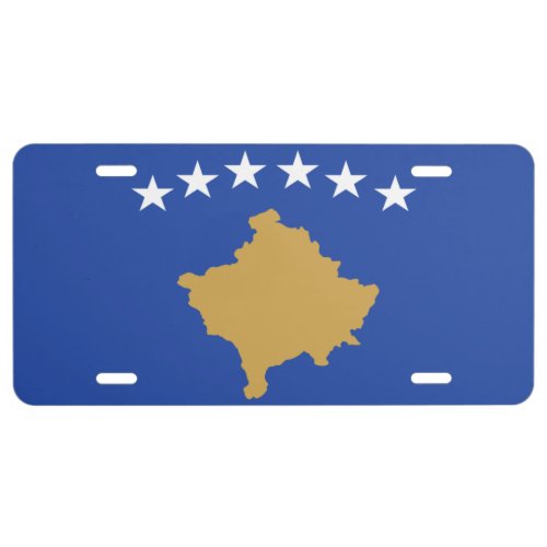 Flag of kosovo license plate