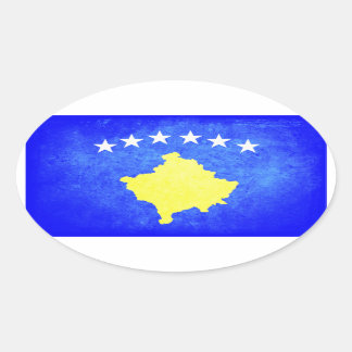 Flag of Kosovo Oval Sticker