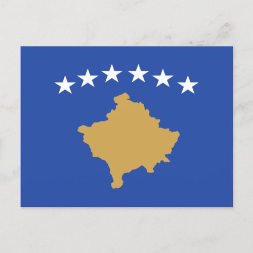 Flag of kosovo postcard
