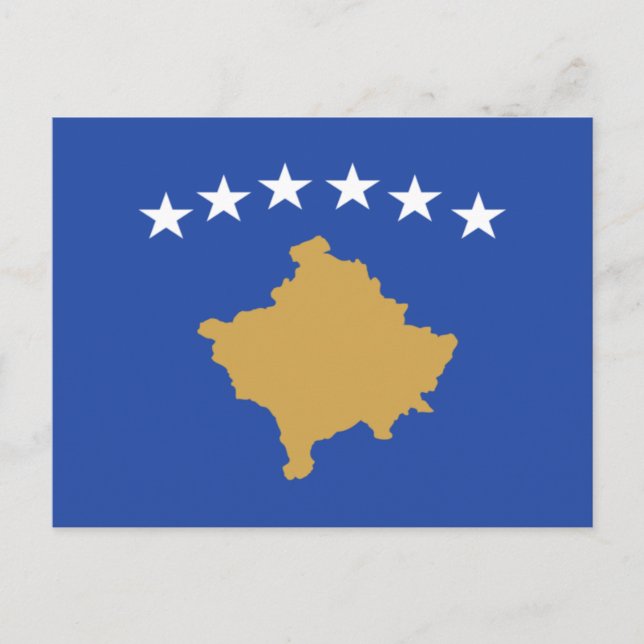 Flag of kosovo postcard (Front)