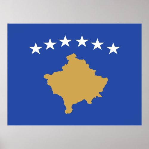 Flag of kosovo poster