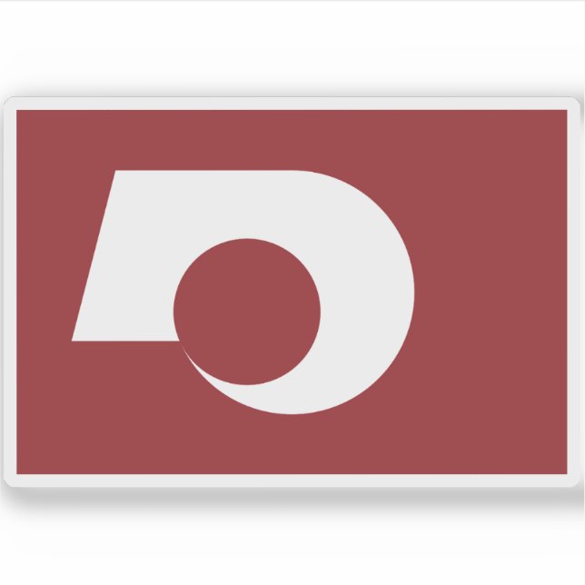 Flag of Kumamoto Prefecture, Japan  Sticker (Front)