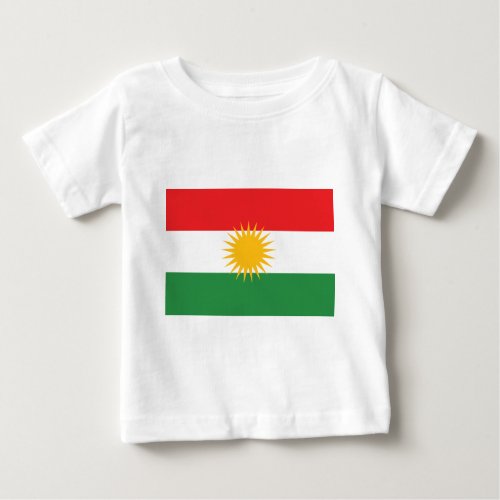 Flag of Kurdistan Alay Kurdistan or Alaya Rengn Baby T_Shirt