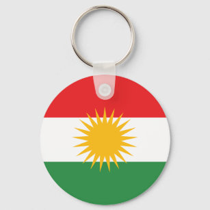 Flag of Kurdistan (Alay Kurdistan or Alaya Rengîn) Keychain