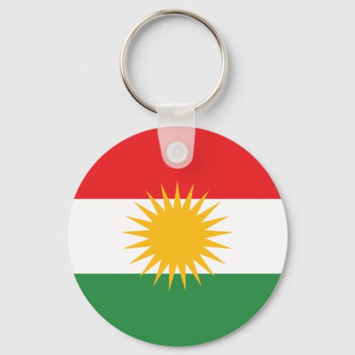 Flag of Kurdistan Alay Kurdistan or Alaya Rengn Keychain