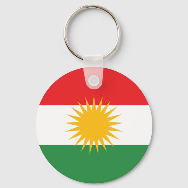 Flag of Kurdistan (Alay Kurdistan or Alaya Rengîn) Keychain (Front)
