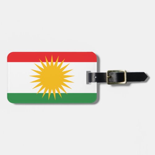 Flag of Kurdistan Alay Kurdistan or Alaya Rengn Luggage Tag