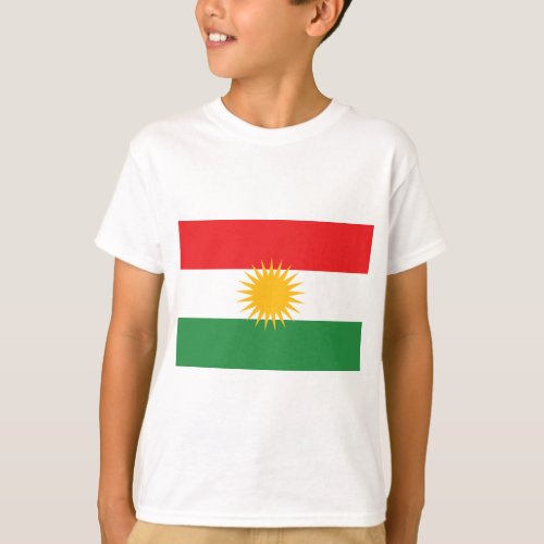 Flag of Kurdistan Alay Kurdistan or Alaya Rengn T_Shirt