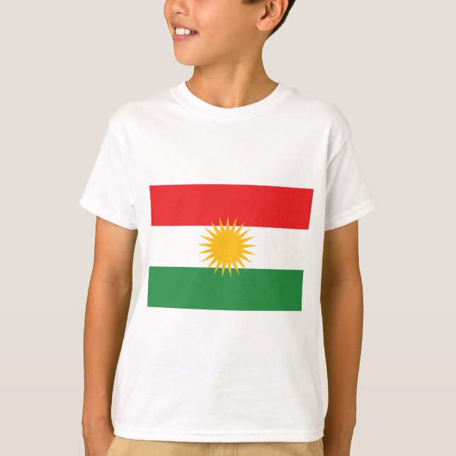 Flag of Kurdistan (Alay Kurdistan or Alaya Rengîn) T-Shirt (Front)
