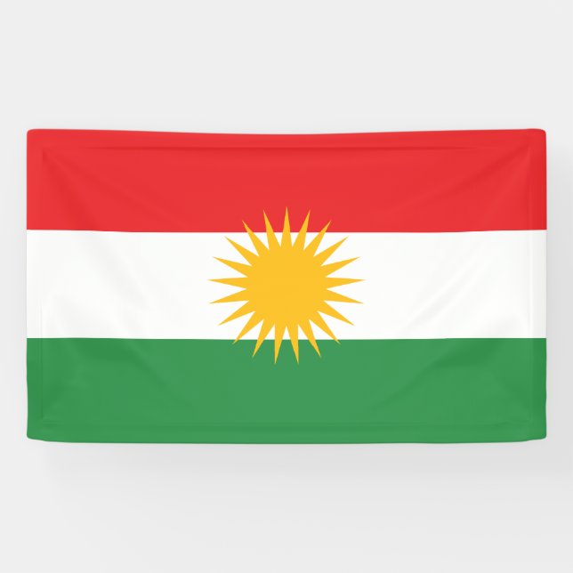 Flag of Kurdistan Banner (Horizontal)